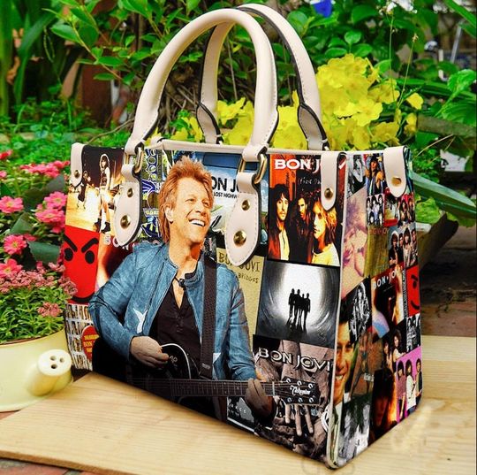 Bon Jovi Women Leather Handbag,Bon Jovi Women Bags And Purse,Bon Jovi Lovers HandBag,Leather Bag,Rock Band Leather Bag,Women Handbag