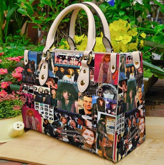 Bon Jovi Women Leather Handbag,Bon Jovi Lovers HandBag,Bon Jovi Bags And Purse,Leather Bag,Rock Band Leather Bag,Women Handbag