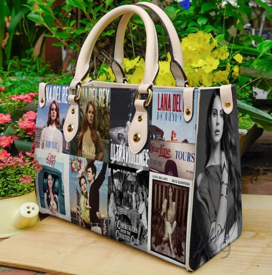 Lana Del Rey Singer Premium Leather Bag,Lana Del Rey Music Lover's Handbag,Lana Del Rey Bags And Purses,Woman Handbag