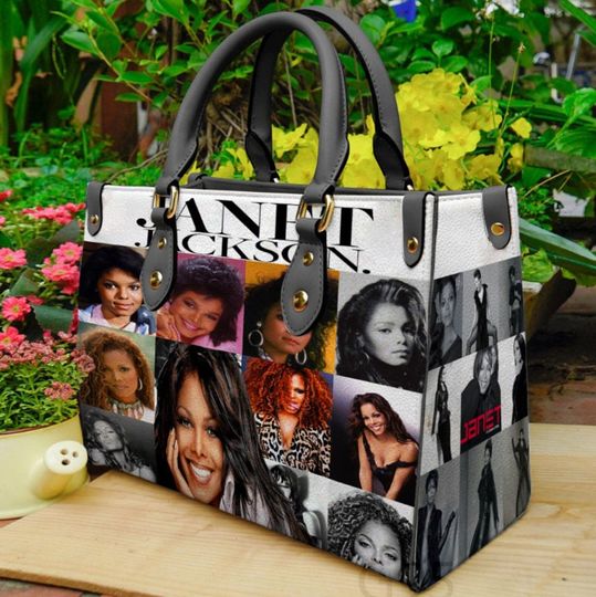 Janet jackson women leather hand bag, Custom Leather Bag, Janet jackson Lover Handbag, Music Woman Handbag, Bag, Shopping Bag