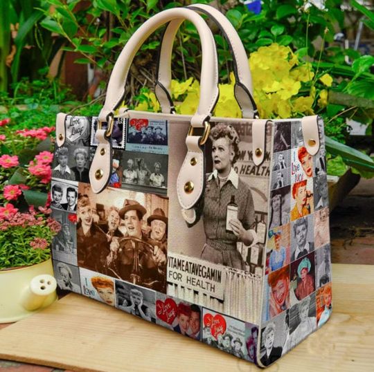 I Love Lucy Series Leather Bag,I Love Lucy Handbag,I Love Lucy Lovers Handbag,Woman Handbag,Shopping Bag