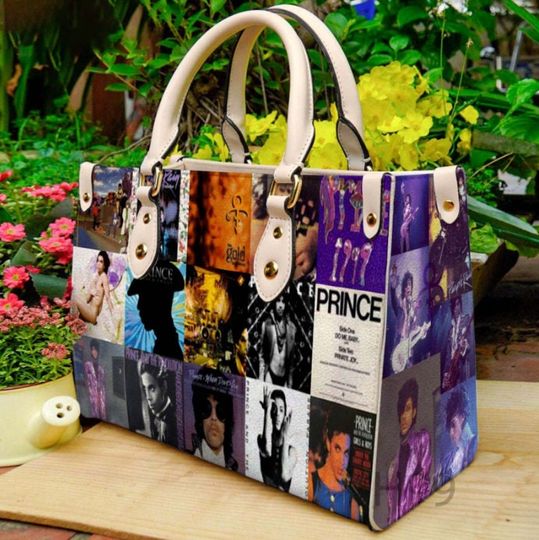 Prince Music Leather Bag,Prince Lover's Handbag,Prince Purple Women Handbag,Woman Handbag,Shopping Bag