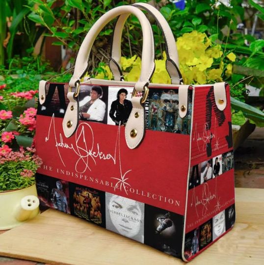 Michael Jackson Leather Handbags, King Of Pop Bags And Purses, Michael Jackson Lovers Handbag, Shopping Bag,Handmade Bag