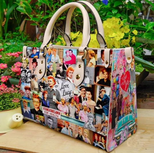 I Love Lucy Sitcom women leather hand bag, I Love Lucy Lover's Handbag, Woman Handbag, Shopping Bag