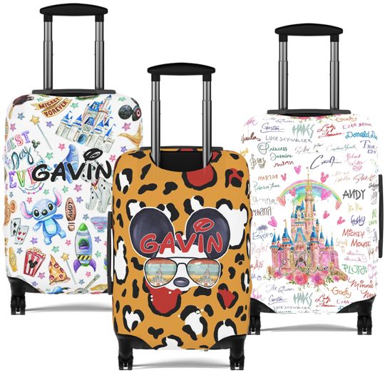 Disney Trip Luggage Cover,  Theme Park Trip Overnight Bag