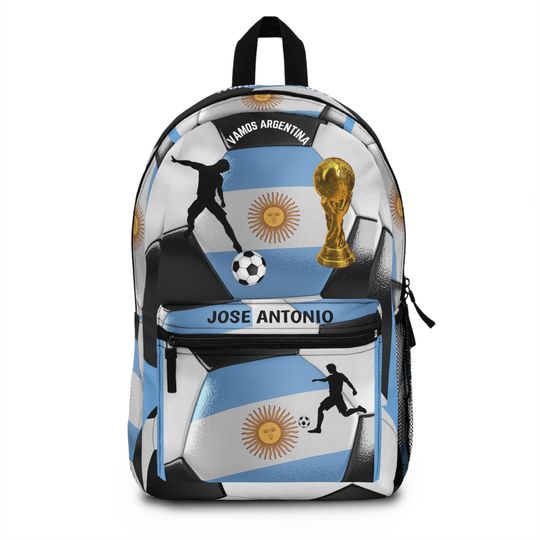 Personalized Argentina Soccer Fan Back Pack | COPA 2024 Champions Backpack | back to School Bag