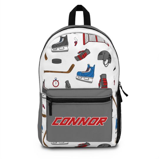 Custom Hockey Backpack Personalized School Bag Hockey School bag Personalized Bookbag Hockey Bag Hockey Gift Favor Boy Bag Hockey
