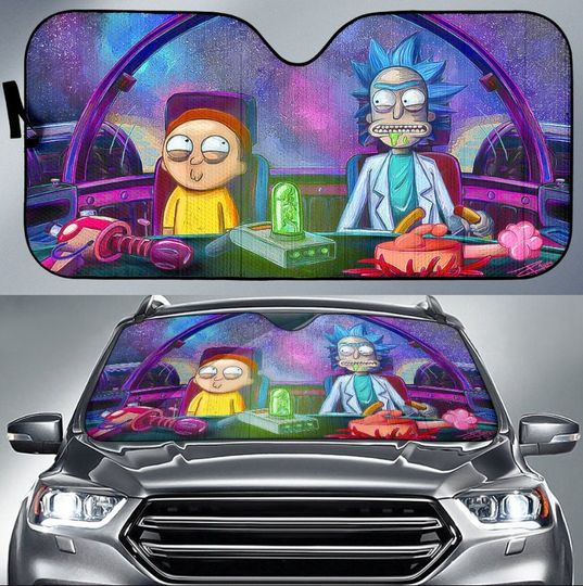 Rick Rickandmorty Funny Driving Car Auto Sun Shades,Car Windshield, Car Accessories, Auto Decoration, Car Foldable Accessories for Sun Protection