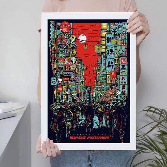 Blade Runner Movie Poster, Unique Movie Poster Wall Art, Gift for Movie Lovers, Room Decor, Canvas Poster