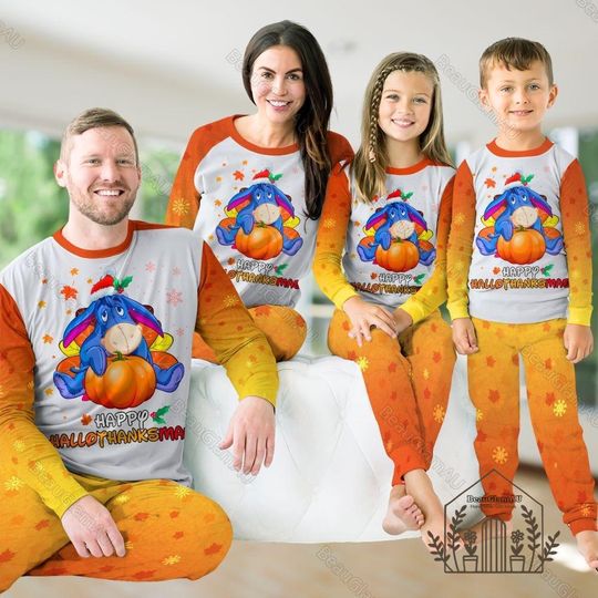 Halloween Pajamas Set, Disney Eeyore Pajamas Set, Disney Family Matching Shirt