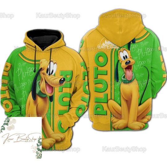 Halloween Pluto Hoodie, Disney Pluto 3D Hoodie