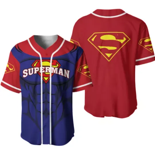 Superman DC Comics baseball jersey shirt, Gift For Her, Him