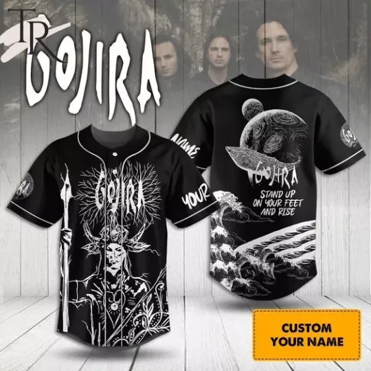 Gojira Stand Up On Your Feet And Rise Baseball Jersey | Music Tour Outfit | Summer Streetwear For Unisex