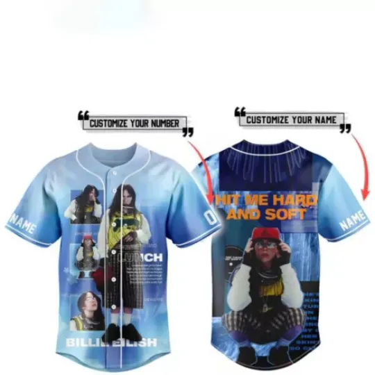 Billie Eilish Lunch With Hit Me Hard And Soft 2024 Personalized Baseball Jersey | Music Tour Outfit | Summer Streetwear For Unisex