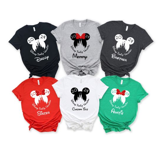 Custom Disney Family Matching Shirts, Disney 2024 Shirt, 2024 Disney Vacation Tshirts, Custom Disney 2024, Disney Family Trip Shirts