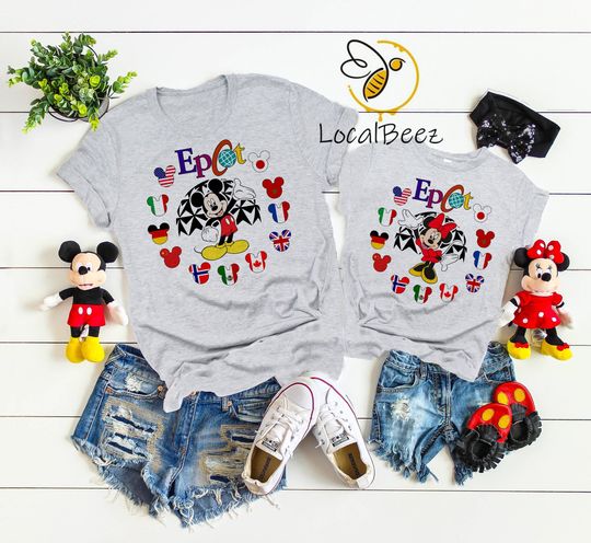 Disney Epcot Shirt,  World Traveler, Disney Trip Matching Shirts, Epcot Minnie Mickey Shirt, Disney Family Shirts, Epcot Shirts