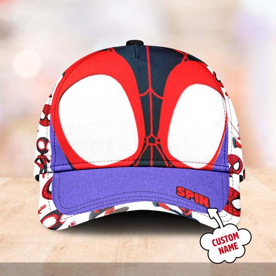 Spin Superhero Character Classic Cap, Spidey And His Amazing Friend Summer Vacation Baseball Cap, Spidey Summer Trip Hat, Gift For Kid Adult