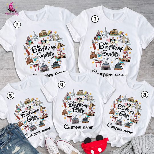 Custom Mickey and Friends Birthday Shirt, Magic Kingdom, Disneyworld Birthday Shirt