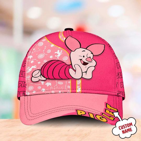Kindhearted Pig Animal Classic Cap, Pinky Pig Animated Movie Character Baseball Cap, Summer Vacation Group Hat, Gift For Kid And Adult