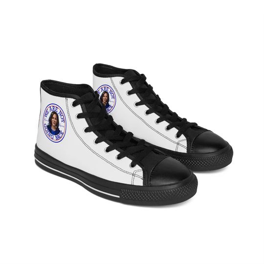 Kamala Harris We're Not Going Back White Unisex Classic Sneakers