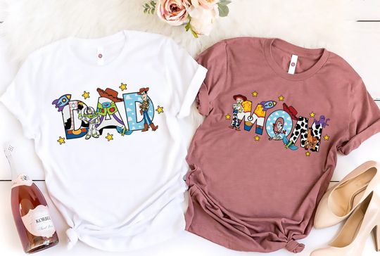 Dad and Mom Shirt, Mommy and Daddy Tee, Mama Shirt, Dada Shirt, Mothers Day Shirt, Mom Dad Vacation Shirts
