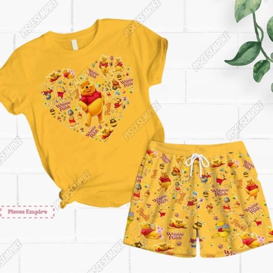 Halloween Winnie The Pooh Pajamas, Pooh Disney Pajamas, Honey Pooh Bear Holiday