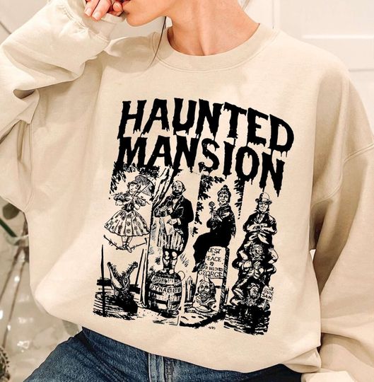 Vintage The Haunted Mansion Sweatshirts, The Haunted Mansion Halloween Sweatshirts, Disneyworld Horror Sweatshirt