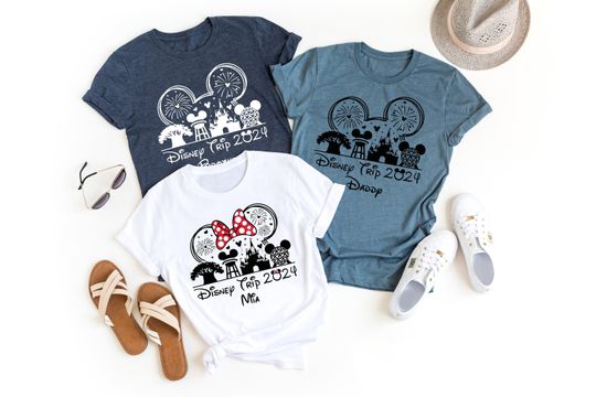 Custom Disney Family Vacation 2024 Shirts, Disney Epcot Shirt, Disney Family Matching Shirt, Disneyland 2024 Tees, Disney Castle 2024 Shirts