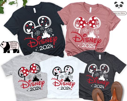 2024 Disney Family Vacation Shirt, Personalized Family Vacation Outfit, Disney Castle 2024 Shirts, Custom Disney Family Matching T-Shirt