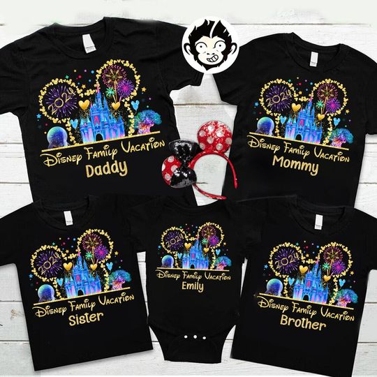 Personalized Family vacation Trip shirt, Magic Kingdom WDW Disneyland Custom matching family shirt