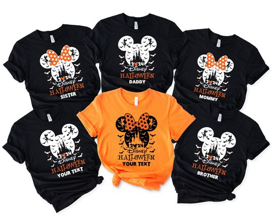 2024 Disney Halloween Custom Shirt, Disney Shirt, Halloween Matching Shirts, Custom Disney Family Shirt, Halloween Shirts, Disneyland Shirt