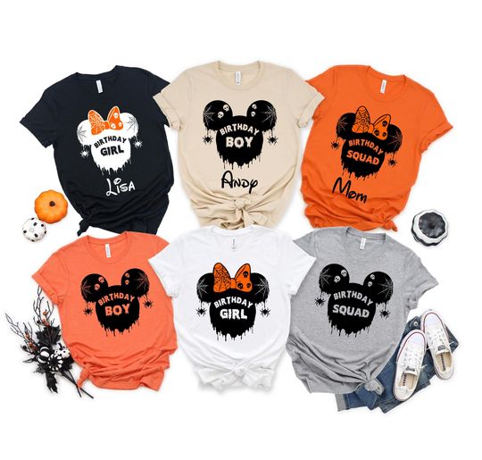 Disney Halloween Custom Family Birthday Shirt, Disney Halloween Birthday Gift for Boy Girl Shirt, Halloween Shirt, Custom Halloween Shirt