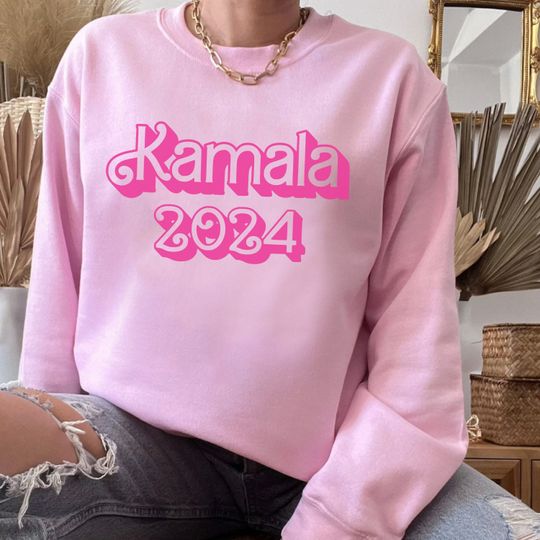 Kamala 2024 Sweatshirt, Kamala Harris Crewneck Sweatshirt, Kamala Barbie