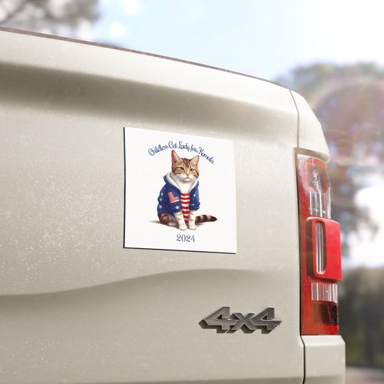 Childless Cat Lady for Kamala, Harris for President 2024 Election USA America Car Magnet