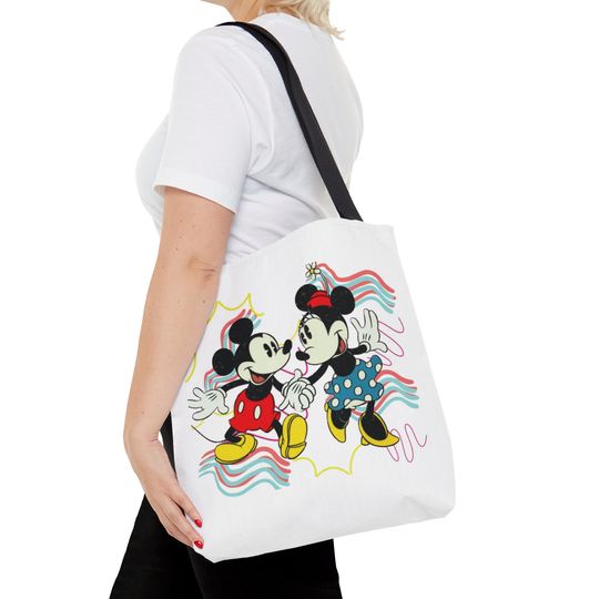 Mickey Mouse colorful Tote Bag, Disney Family Tote Bag, Disneyworld Tote Bag, Disneyland Tote Bag, Disney Vacation Tote Bag
