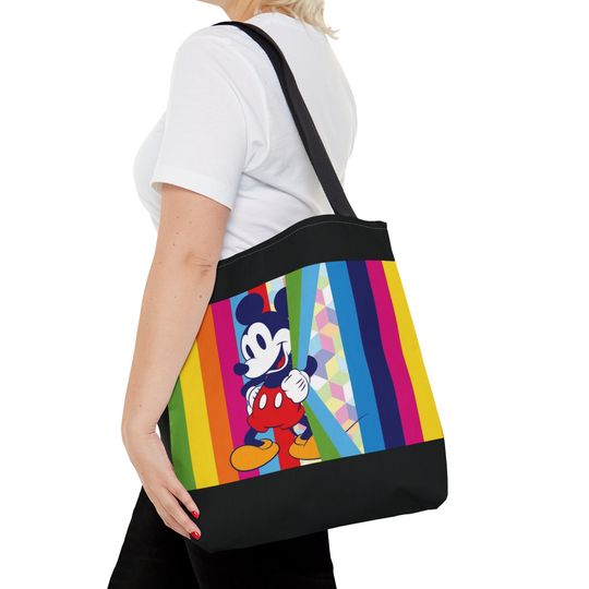 Mickey Mouse colorful Tote Bag, Disney Family Tote Bag, Disneyworld Tote Bag, Disneyland Tote Bag, Disney Vacation Tote Bag
