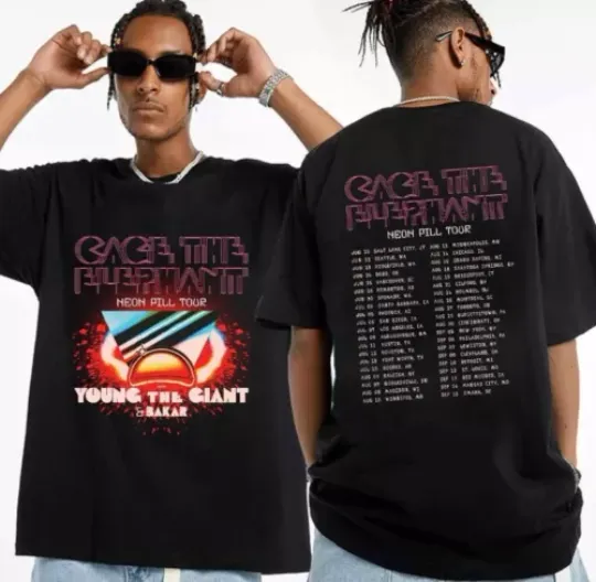 Cage the Elephant Neon Pill Tour 2024 Shirt, Cage the Elephant 2024 Concert Shir