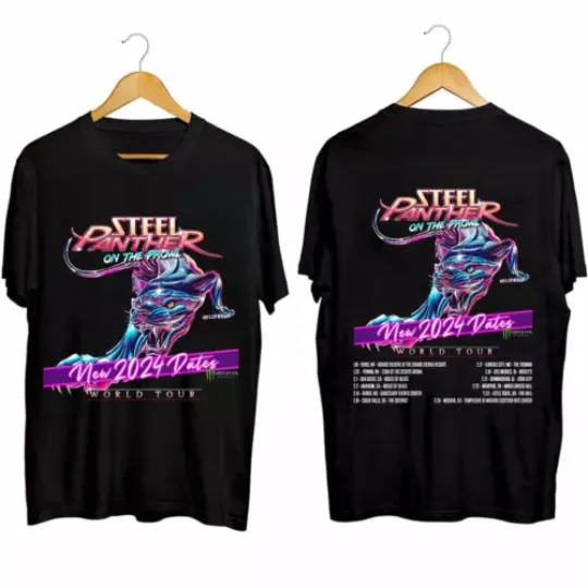 SALE! Steel Panther On Prowl World New 2024 Dates Concert Tour Shirt, 2024 Music Tour Cotton Shirt, Gift For Fans