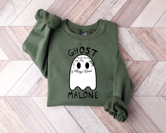 Ghost Malone Sweatshirt, Halloween Sweatshirt, Cute Ghost Sweat, Funny Halloween Crewneck,  Stay Spooky, Spooky Sweatshirt, Halloween 2023,