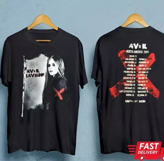 2024 Avril Lavigne Greatest Hits Tour Double Sided T-shirt, Cotton Short Sleeve Shirt, Gift For Music Lover