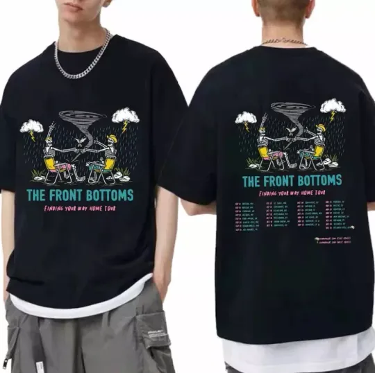 The Front Bottoms - Finding Your Way Home Tour 2024 Double Sided T-shirt, Cotton Short Sleeve Shirt, Gift For Music Lover