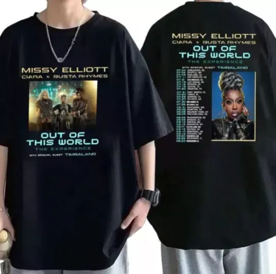 Missy Elliott 2024 Tour x Ciara And Busta Shirt, Out of This World 2024 Tour Shirt