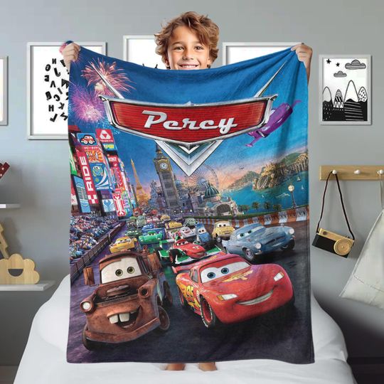 Personalized Car Racer Backpack, Custom Name Animated Car Racing Bottle, Magic Kingdom Kid Lunch Bag, Birthday Boy Back To School