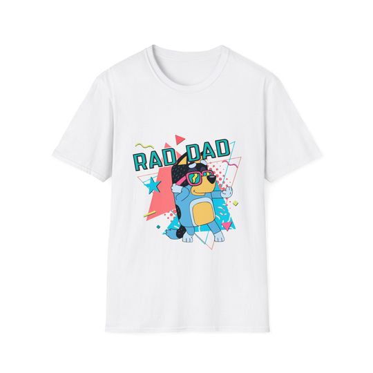 Rad Dad BlueyDad Tee, Fathers Day Gift Ideas, Dad Birthday Gifts Ideas