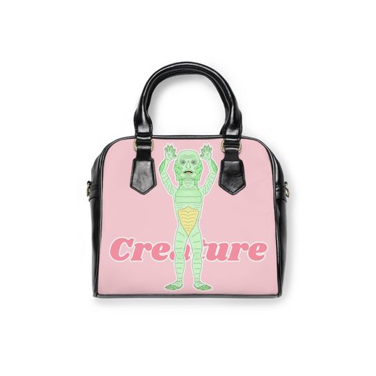 Creature from the Black Lagoon | Monster Shoulder Handbag/Crossbody | Spooky and Cute | Reversible | Hand-Drawn Design by Lauren Toons