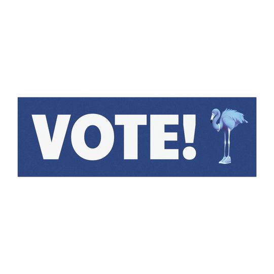 VOTE!  Kamala Harris blue flamingo  Car Magnet
