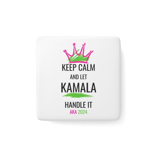 AKA Keep Calm Porcelain Magnet | Kamala Harris | Magnet | Sorority Magnet