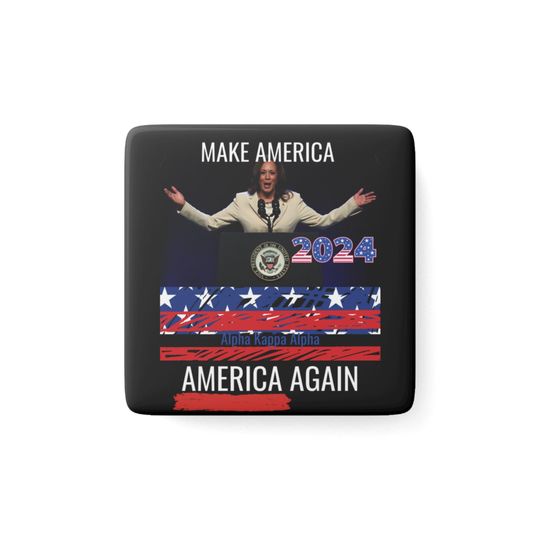 AKA Make America Porcelain Magnet | Kamala Harris | Magnet | Sorority Magnet