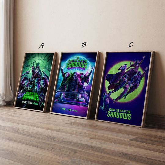 What We Do in the Shadows Movie Poster, High Quality Canvas Print Art Posters, Gift for her, Gift for Him, Unframed