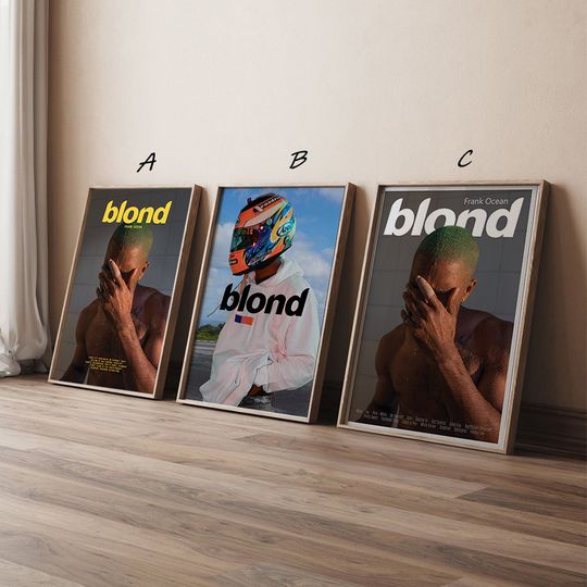 Frank Ocean Blond Poster, High Quality Canvas Print Art Posters, Gift for her, Gift for Him, Unframed